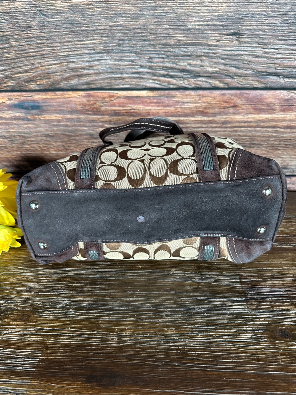 Coach Beaded Signature Gallery Tote Bag, - Picture 7 of 11